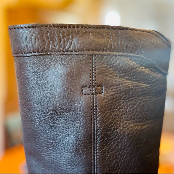 Frye NIB Cara Roper Tall Black Leather Riding Boot Size 6 With Box - Picture 9 of 16